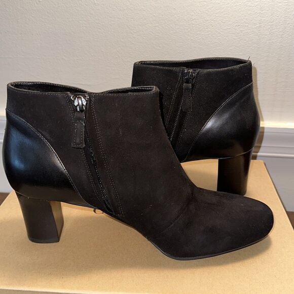 Women’s Cole Haan Miriam Short Boot Black Suede, Size 10, New in Box - Picture 4 of 10
